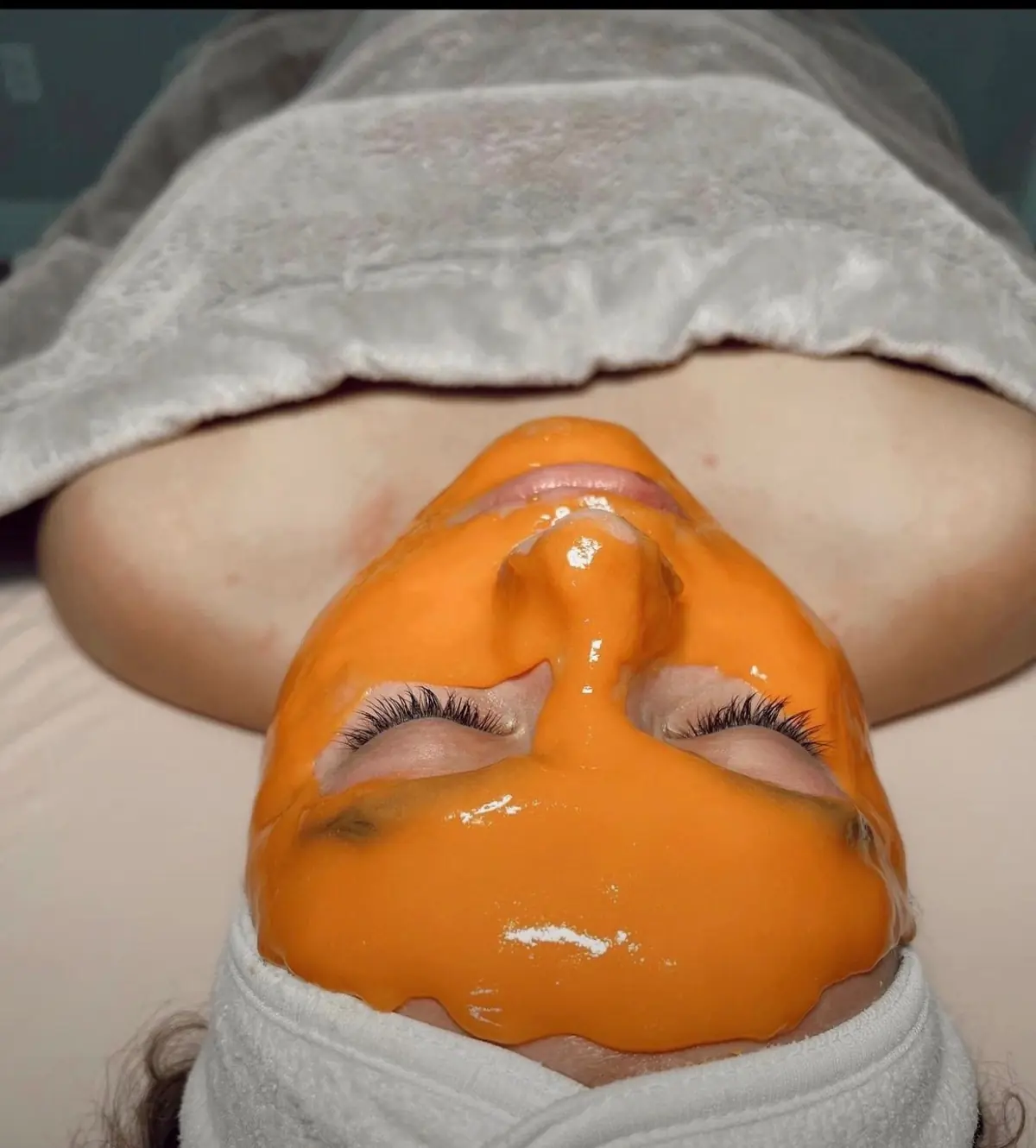 A professional chemical peel being applied at Skin9 Studio